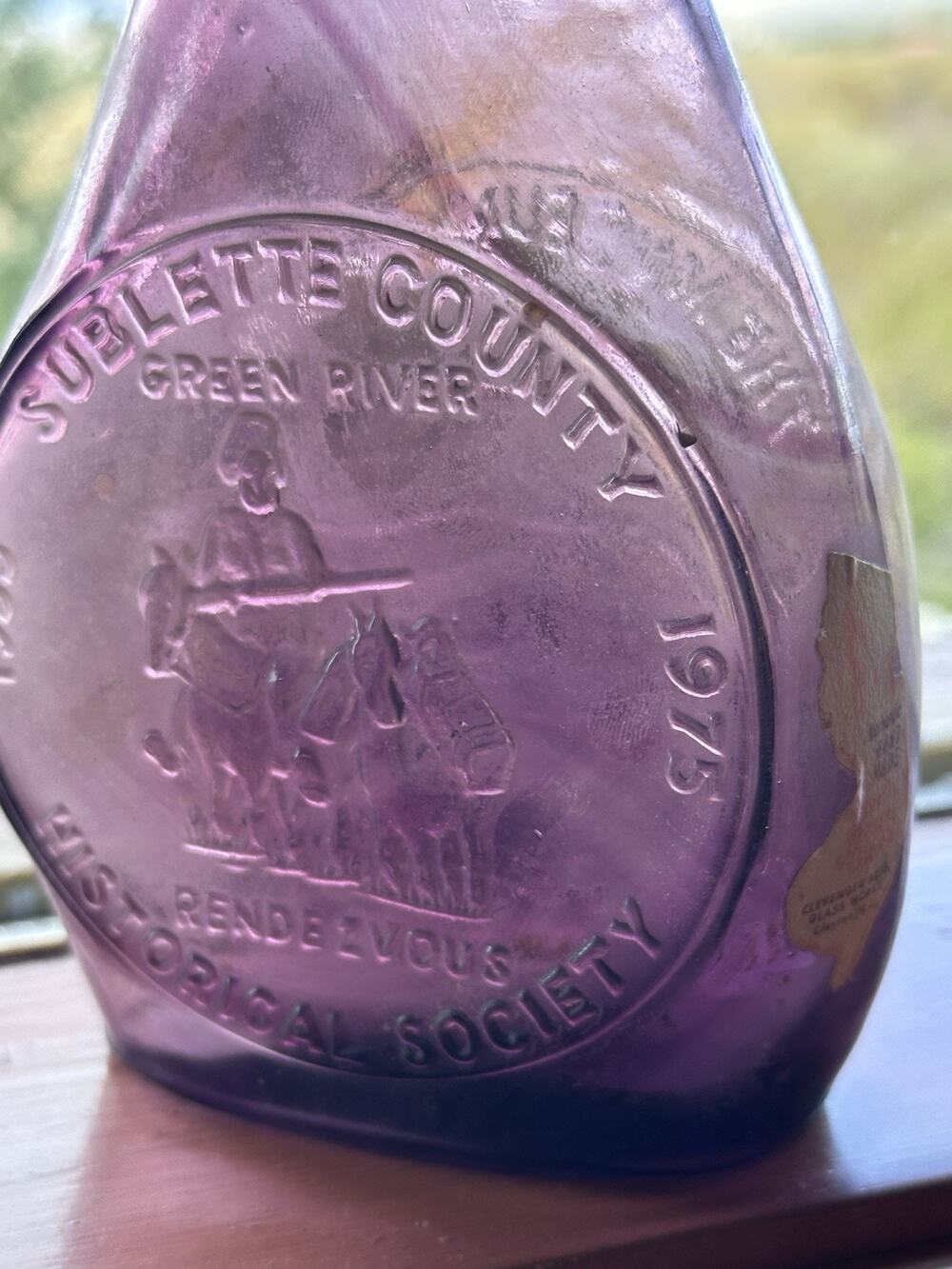 Rare Vintage 2975 Sublette County Historical Society Amethyst Purple Glass